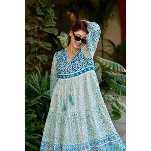NEW SOHANA elsa midi dress in teal